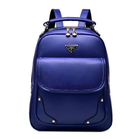 Girls Fashionable Backpack Elegant Shoulder Bag School Backpack, Royal Blue