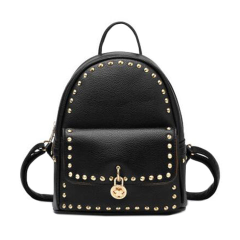 Fashionable Backpack Elegant Shoulder Bag School Backpack For Girls, Black