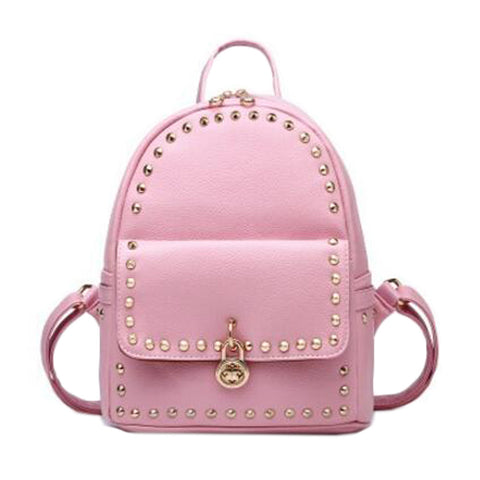 Fashionable Backpack Elegant Shoulder Bag School Backpack For Girls, Pink