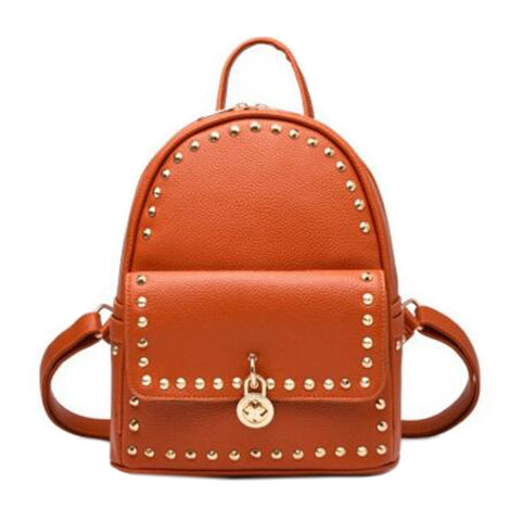 Fashionable Backpack Elegant Shoulder Bag School Backpack For Girls, Ginger