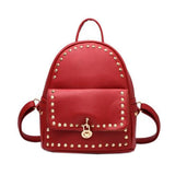 Fashionable Backpack Elegant Shoulder Bag School Backpack For Girls, Wine Red