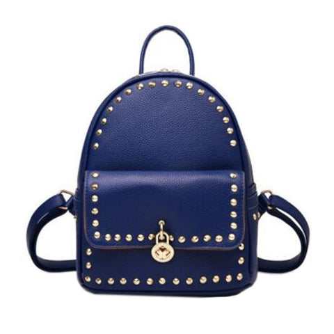 Fashionable Backpack Elegant Shoulder Bag School Backpack For Girls, Royal Blue