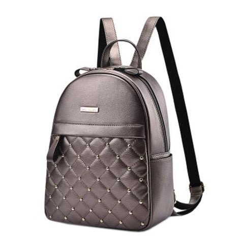 Stylish PU Leather Backpack Elegant Shoulder Bag School Backpack For Girls