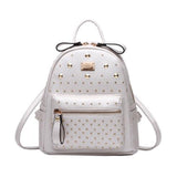 Girls Stylish Outdoors Backpack Elegant Shoulder Bag School Backpack, Cream