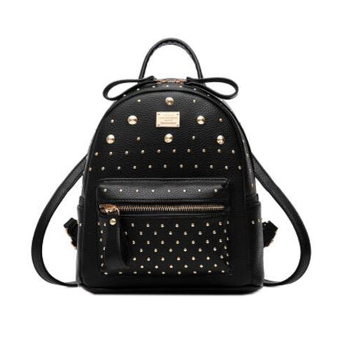 Girls Stylish Outdoors Backpack Elegant Shoulder Bag School Backpack, Black