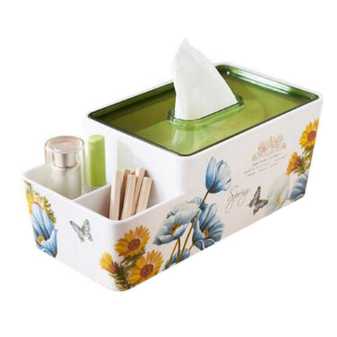 Beautiful Multifuctional Tissue Box Storage Organizer Holder for Home Use, B
