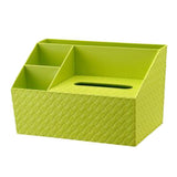 Multifuctional Tissue Box Storage Organizer Ipad Remote Control Holder, Green