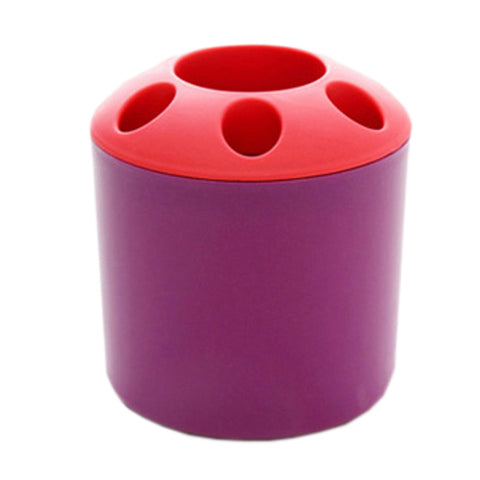 Creative Multifunctional Tooth Brush Holder/Pen Container Purple (9*10.3cm)