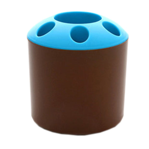 Creative Multifunctional Tooth Brush Holder/Pen Container Coffee (9*10.3cm)