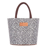 Multi-purpose Traveling Camping Working Lunch Bag Lunch Tote Bag,Leopard