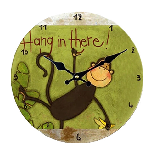 Vintage/Country Style Wooden Silent Round Wall Clocks Decorative Clocks,B