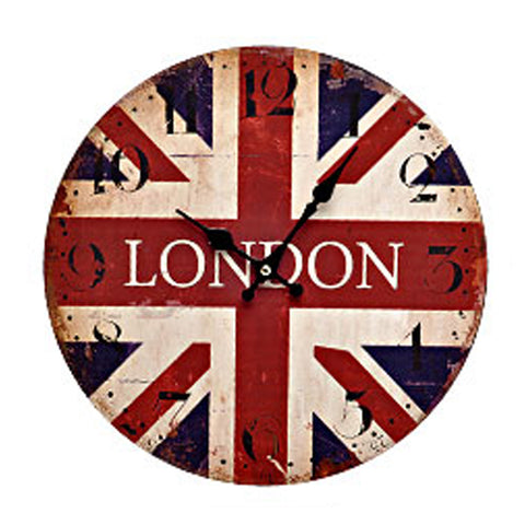 Personality Retro Wall Clock Adornment Bracket Clock Silent Bell Wall Decor A