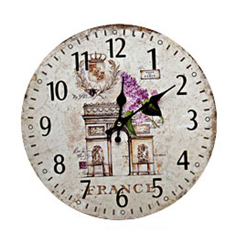 Personality Retro Wall Clock Adornment Bracket Clock Silent Bell Wall Decor C