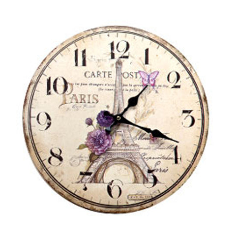Personality Retro Wall Clock Adornment Bracket Clock Silent Bell Wall Decor D