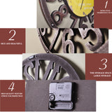 Personality Retro Wall Clock Adornment Bracket Clock Silent Bell Wall Decor I