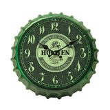 Crown Bottle Cap Retro Wall Clock Adornment Bracket Clock Silent Wall Decor B