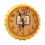 Crown Bottle Cap Retro Wall Clock Adornment Bracket Clock Silent Wall Decor G