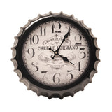 Crown Bottle Cap Retro Wall Clock Adornment Bracket Clock Silent Wall Decor I