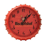 Crown Bottle Cap Retro Wall Clock Adornment Bracket Clock Silent Wall Decor J