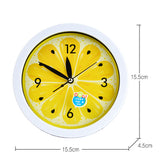Silent Round Wall Clocks Living Room Alarm Clock Desk Clock, Orange