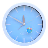 Silent Round Wall Clocks Living Room Alarm Clock Desk Clock, Blue