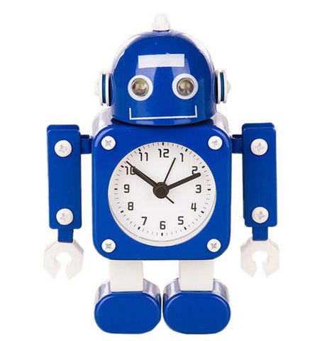 Robot Clock Moveable Bedside Alarm Analogue Clock Flashing Eyes and Sound  G