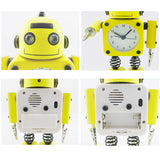 Robot Clock Moveable Bedside Alarm Analogue Clock Flashing Eyes and Sound  H