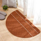 50*80 CM Semicircle Shaped Nonslip Doormat Entrance Mat  Bathroom Carpet Mat, A
