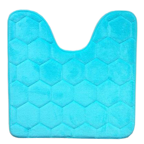 Soft U-shaped Nonslip Toilet Rug Bath Mats Bathroom Carpet Mat, NO.1