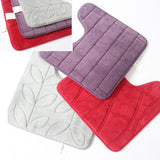 Soft U-shaped Nonslip Toilet Rug Bath Mats Bathroom Carpet Mat, NO.1