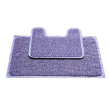 A Set of  Nonslip PVC U-shaped Toilet Rug Bath Mats Bathroom Carpet Mat, A