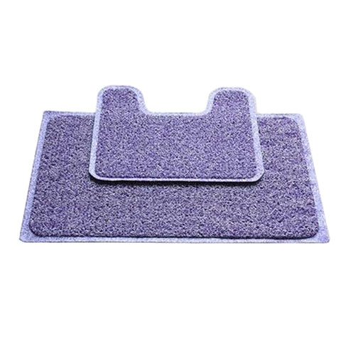 A Set of  Nonslip PVC U-shaped Toilet Rug Bath Mats Bathroom Carpet Mat, A