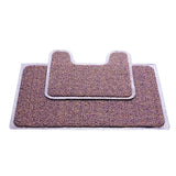 A Set of  Nonslip PVC U-shaped Toilet Rug Bath Mats Bathroom Carpet Mat, C