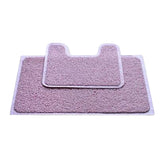 A Set of  Nonslip PVC U-shaped Toilet Rug Bath Mats Bathroom Carpet Mat, D
