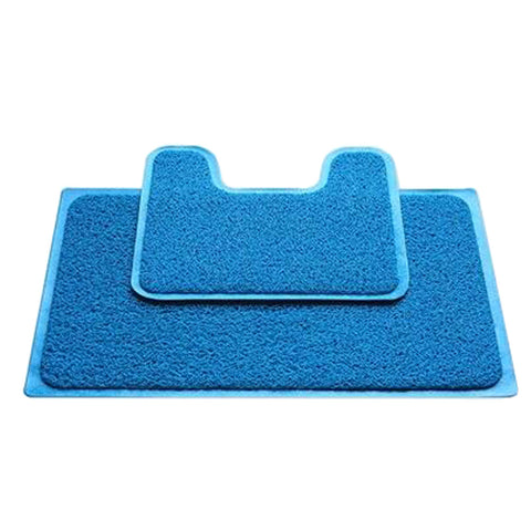 A Set of  Nonslip PVC U-shaped Toilet Rug Bath Mats Bathroom Carpet Mat, F