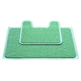 A Set of  Nonslip PVC U-shaped Toilet Rug Bath Mats Bathroom Carpet Mat, G