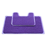 A Set of  Nonslip PVC U-shaped Toilet Rug Bath Mats Bathroom Carpet Mat, I