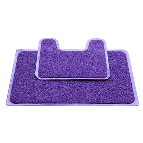 A Set of  Nonslip PVC U-shaped Toilet Rug Bath Mats Bathroom Carpet Mat, I