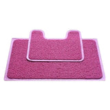 A Set of  Nonslip PVC U-shaped Toilet Rug Bath Mats Bathroom Carpet Mat, J