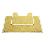 A Set of  Nonslip PVC U-shaped Toilet Rug Bath Mats Bathroom Carpet Mat, K