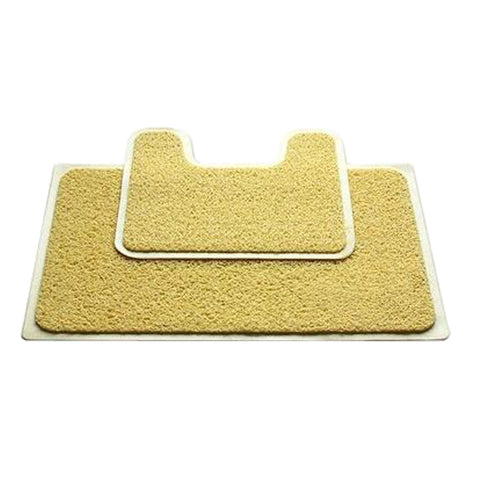 A Set of  Nonslip PVC U-shaped Toilet Rug Bath Mats Bathroom Carpet Mat, K