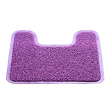 Nonslip PVC U-shaped Toilet Rug Bath Mats Bathroom Carpet Mat, NO.2
