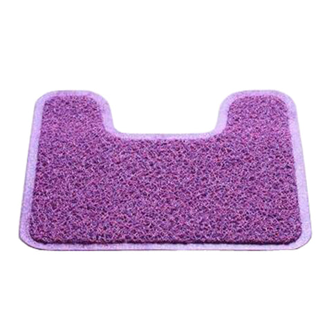 Nonslip PVC U-shaped Toilet Rug Bath Mats Bathroom Carpet Mat, NO.2