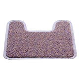 Nonslip PVC U-shaped Toilet Rug Bath Mats Bathroom Carpet Mat, NO.3