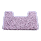 Nonslip PVC U-shaped Toilet Rug Bath Mats Bathroom Carpet Mat, NO.4