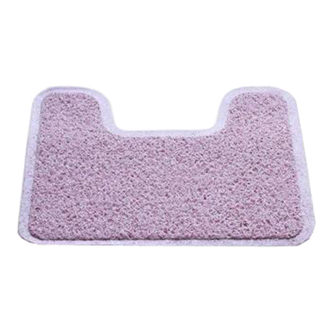 Nonslip PVC U-shaped Toilet Rug Bath Mats Bathroom Carpet Mat, NO.4