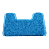 Nonslip PVC U-shaped Toilet Rug Bath Mats Bathroom Carpet Mat, NO.5