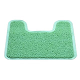 Nonslip PVC U-shaped Toilet Rug Bath Mats Bathroom Carpet Mat, NO.6