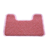 Nonslip PVC U-shaped Toilet Rug Bath Mats Bathroom Carpet Mat, NO.7