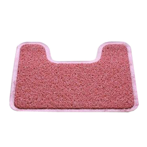 Nonslip PVC U-shaped Toilet Rug Bath Mats Bathroom Carpet Mat, NO.7